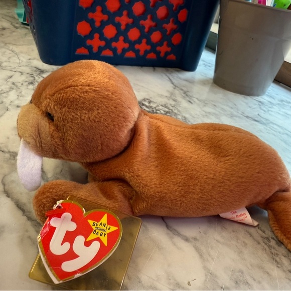 🦭Ty Plush Walrus Toy - Brown and White - Picture 1 of 6